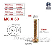 Bulong Lục Giác Chìm M6 x 50 mm – 25 Con